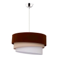 Duolla - Żyrandol na lince TRIO 1xE27/40W/230V śr. 45 cm brązowy/beżowy/biały