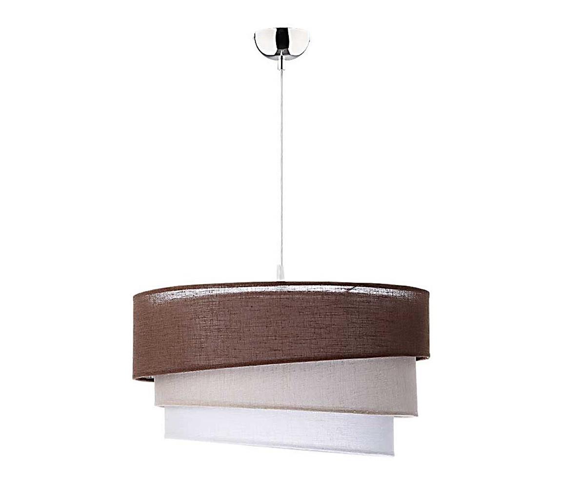 - Żyrandol na lince TRIO 1xE27/40W/230V śr. 45 cm brązowy/beżowy/biały