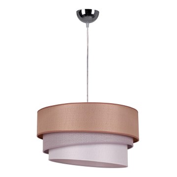 Duolla - Żyrandol na lince TRIO 1xE27/40W/230V śr. 45 cm brązowy/szary/srebrny