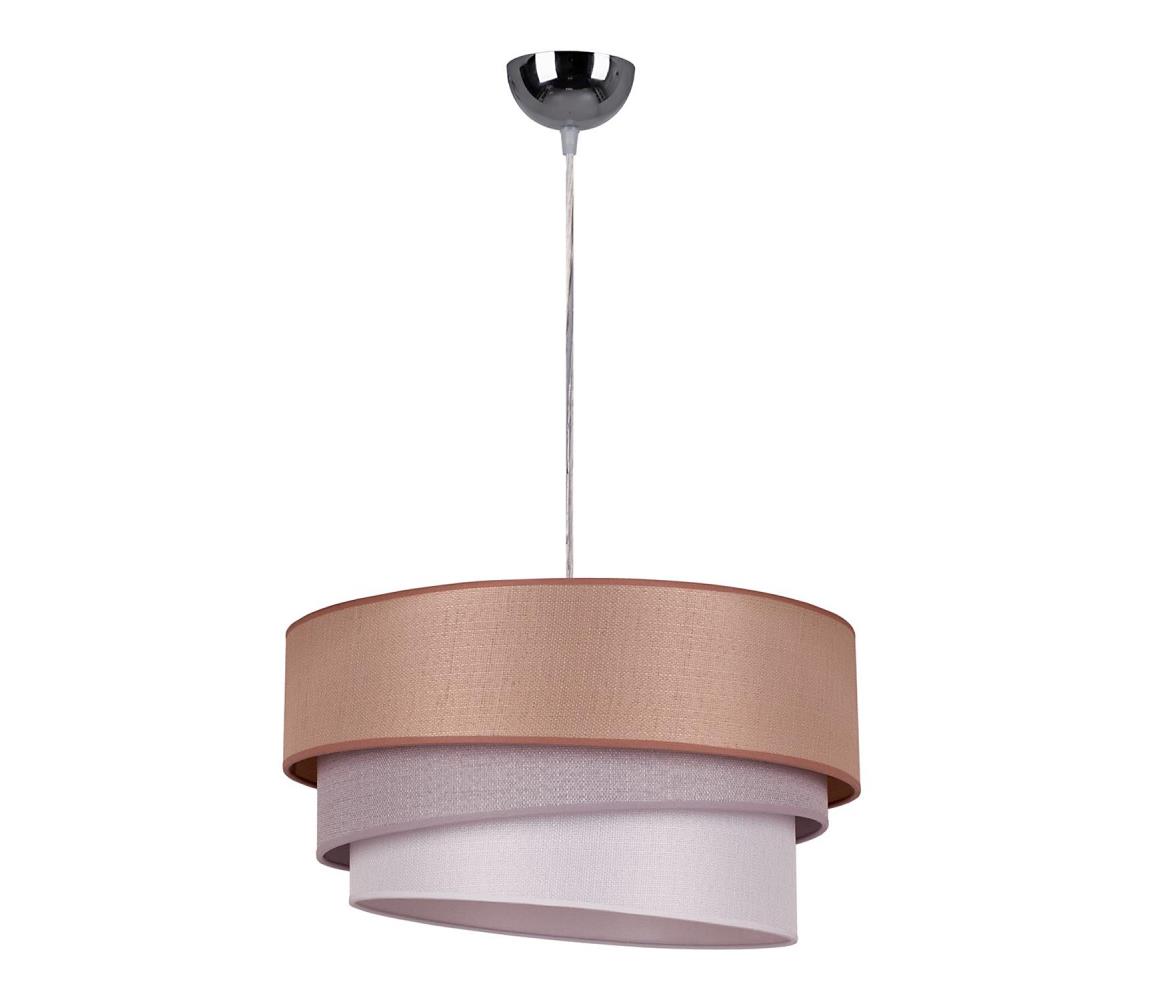 - Żyrandol na lince TRIO 1xE27/40W/230V śr. 45 cm brązowy/szary/srebrny