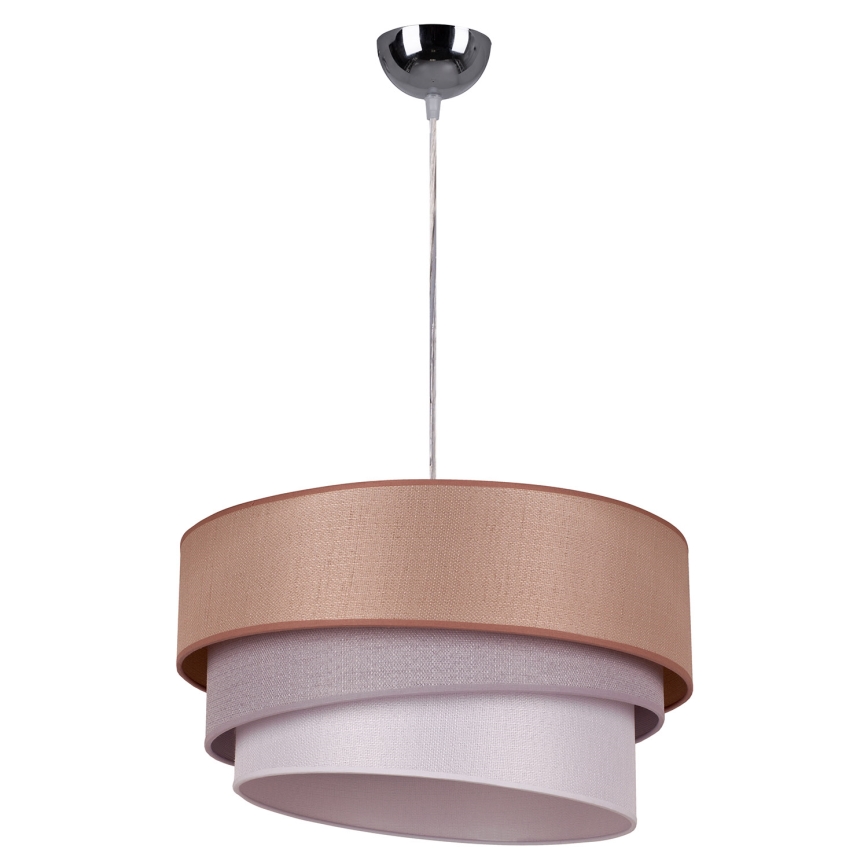Duolla - Żyrandol na lince TRIO 1xE27/40W/230V śr. 45 cm brązowy/szary/srebrny