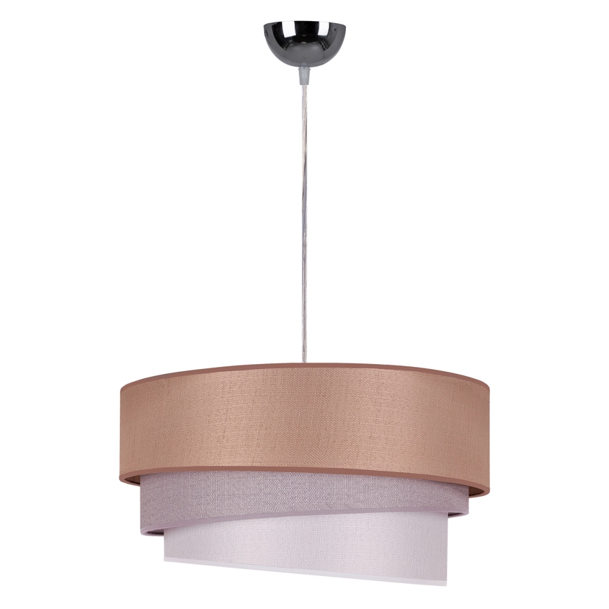 Duolla - Żyrandol na lince TRIO 1xE27/40W/230V śr. 45 cm brązowy/szary/srebrny