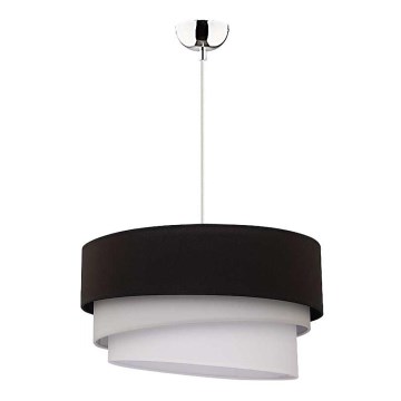 Duolla - Żyrandol na lince TRIO 1xE27/40W/230V śr. 45 cm czarny/szary/biały