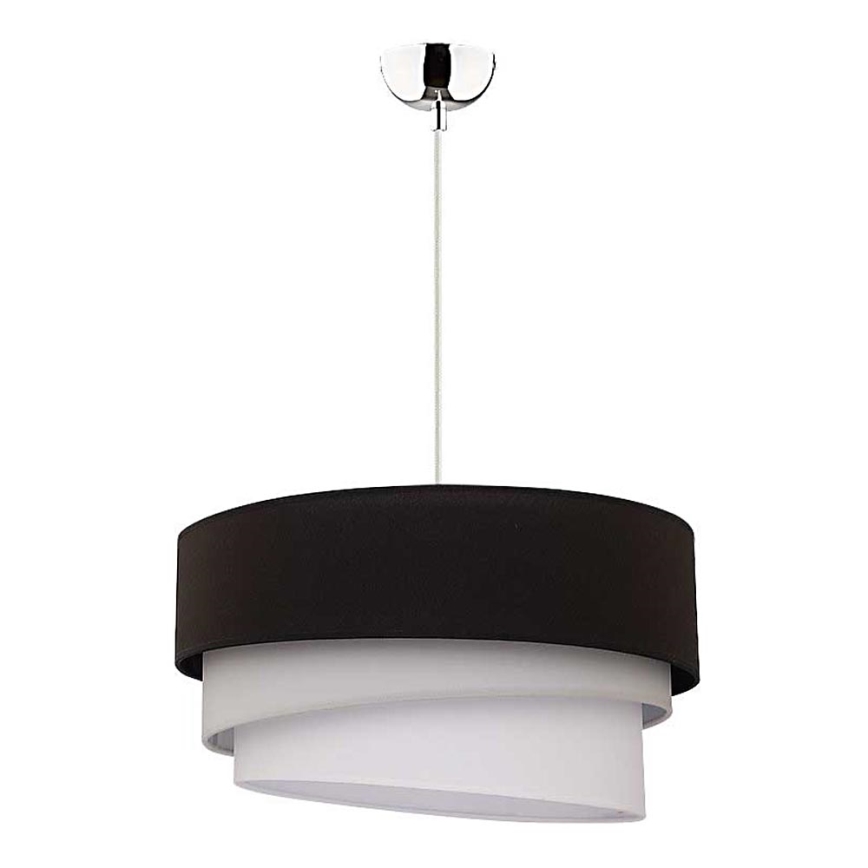 Duolla - Żyrandol na lince TRIO 1xE27/40W/230V śr. 45 cm czarny/szary/biały