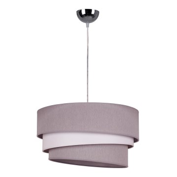 Duolla - Żyrandol na lince TRIO 1xE27/40W/230V śr. 45 cm szary/biały