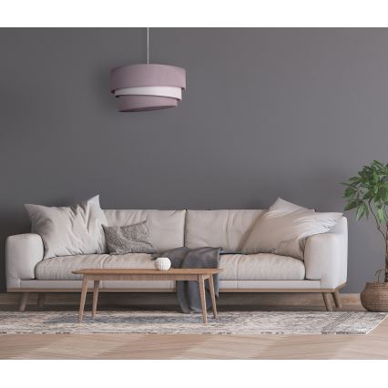 Duolla - Żyrandol na lince TRIO 1xE27/40W/230V śr. 45 cm szary/biały