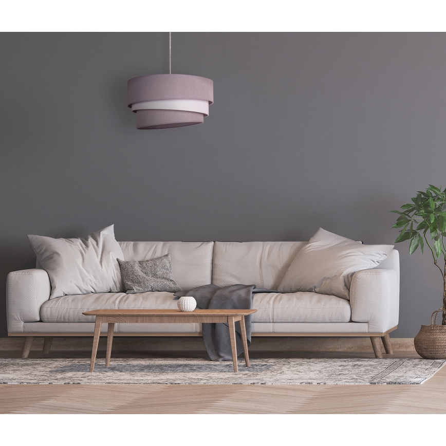 Duolla - Żyrandol na lince TRIO 1xE27/40W/230V śr. 45 cm szary/biały