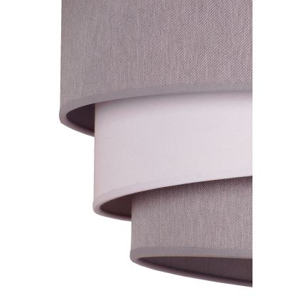 Duolla - Żyrandol na lince TRIO 1xE27/40W/230V śr. 45 cm szary/biały