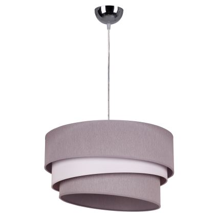 Duolla - Żyrandol na lince TRIO 1xE27/40W/230V śr. 45 cm szary/biały
