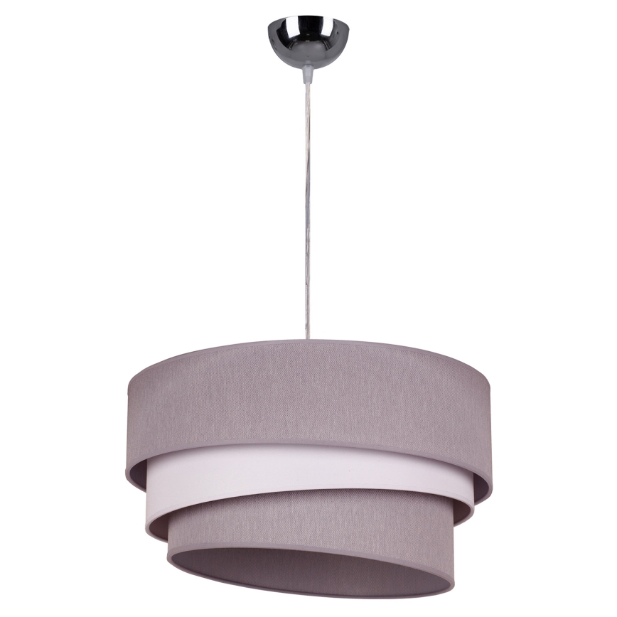 Duolla - Żyrandol na lince TRIO 1xE27/40W/230V śr. 45 cm szary/biały