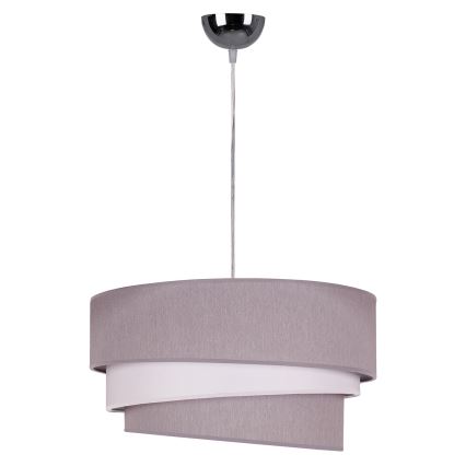 Duolla - Żyrandol na lince TRIO 1xE27/40W/230V śr. 45 cm szary/biały