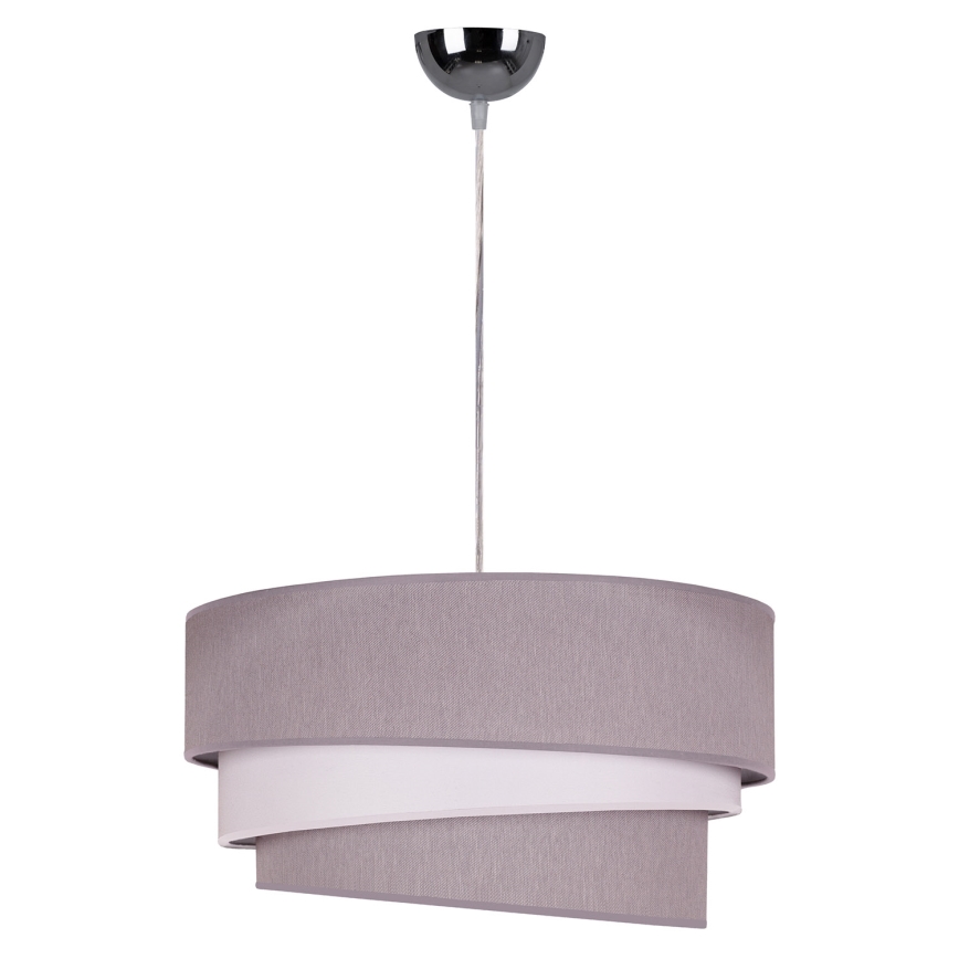 Duolla - Żyrandol na lince TRIO 1xE27/40W/230V śr. 45 cm szary/biały