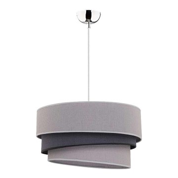 Duolla - Żyrandol na lince TRIO 1xE27/40W/230V śr. 45 cm szary/czarny