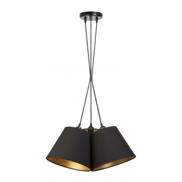 Duolla - Żyrandol na lince TWIGGY 3xE27/40W/230V śr. 45 cm czarny