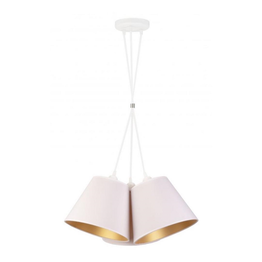 Duolla - Żyrandol na lince TWIGGY 3xE27/40W/230V śr. 60 cm biały