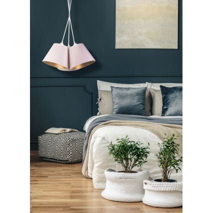 Duolla - Żyrandol na lince TWIGGY 3xE27/40W/230V śr. 60 cm biały
