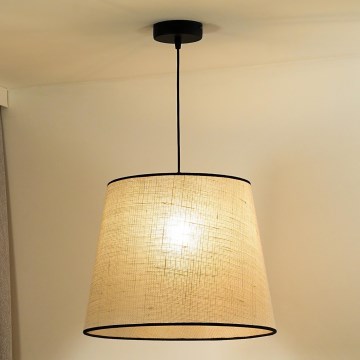 Duolla - Żyrandol na lince YUTE 1xE27/15W/230V śr. 38 cm szary/czarny