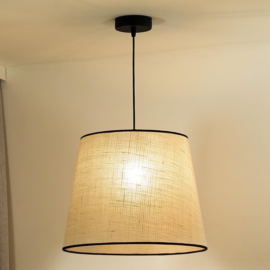 Duolla - Żyrandol na lince YUTE 1xE27/15W/230V śr. 38 cm szary/czarny
