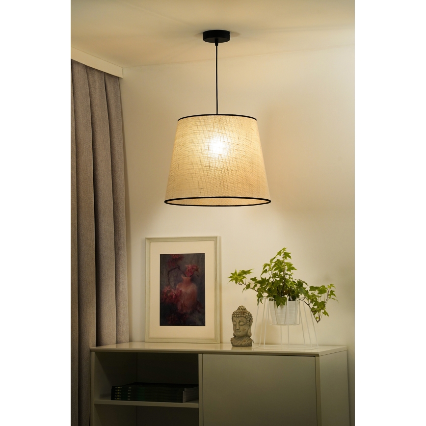 Duolla - Żyrandol na lince YUTE 1xE27/15W/230V śr. 38 cm szary/czarny