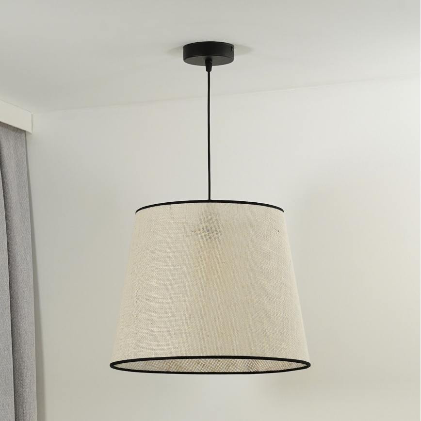 Duolla - Żyrandol na lince YUTE 1xE27/15W/230V śr. 38 cm szary/czarny