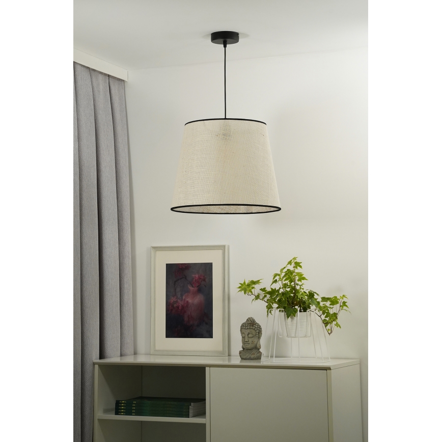 Duolla - Żyrandol na lince YUTE 1xE27/15W/230V śr. 38 cm szary/czarny