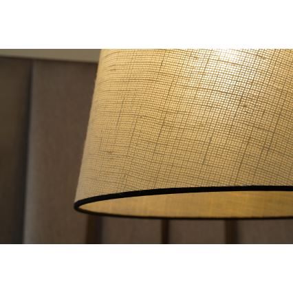 Duolla - Żyrandol na lince YUTE 1xE27/15W/230V śr. 38 cm szary/czarny