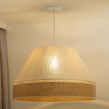 Duolla - Żyrandol na lince YUTE AVIGNON 1xE27/15W/230V śr. 60 cm kremowy/beżowy