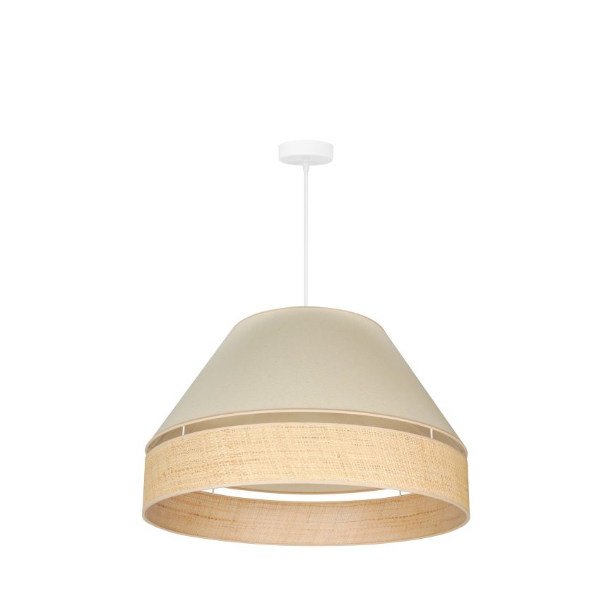 Duolla - Żyrandol na lince YUTE AVIGNON 1xE27/15W/230V śr. 60 cm kremowy/beżowy
