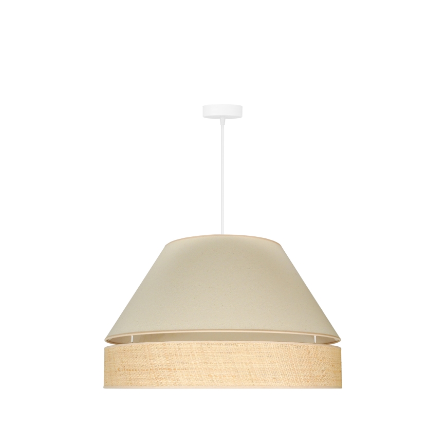Duolla - Żyrandol na lince YUTE AVIGNON 1xE27/15W/230V śr. 60 cm kremowy/beżowy