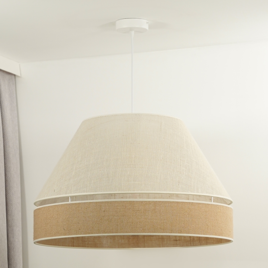 Duolla - Żyrandol na lince YUTE AVIGNON 1xE27/15W/230V śr. 60 cm szary/brązowy