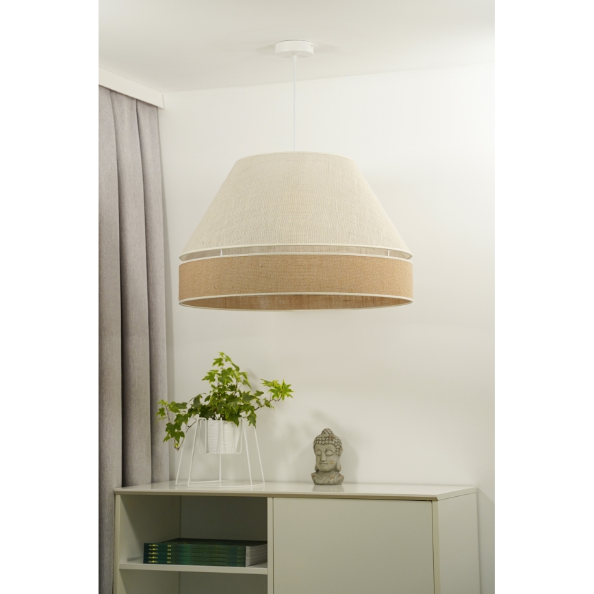 Duolla - Żyrandol na lince YUTE AVIGNON 1xE27/15W/230V śr. 60 cm szary/brązowy