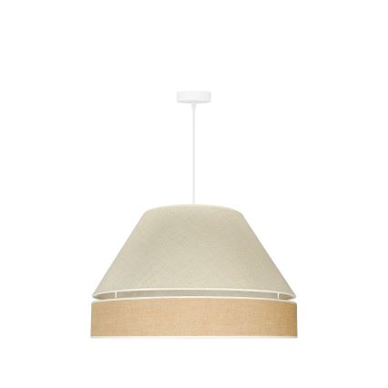 Duolla - Żyrandol na lince YUTE AVIGNON 1xE27/15W/230V śr. 60 cm szary/brązowy