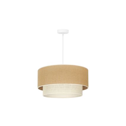 Duolla - Żyrandol na lince YUTE BOHO 1xE27/15W/230V śr. 45 cm brązowy/kremowy