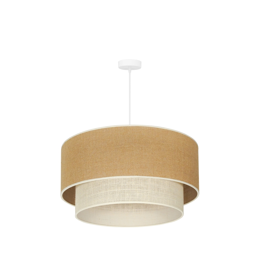 Duolla - Żyrandol na lince YUTE BOHO 3xE27/15W/230V śr. 60 cm brązowy/kremowy