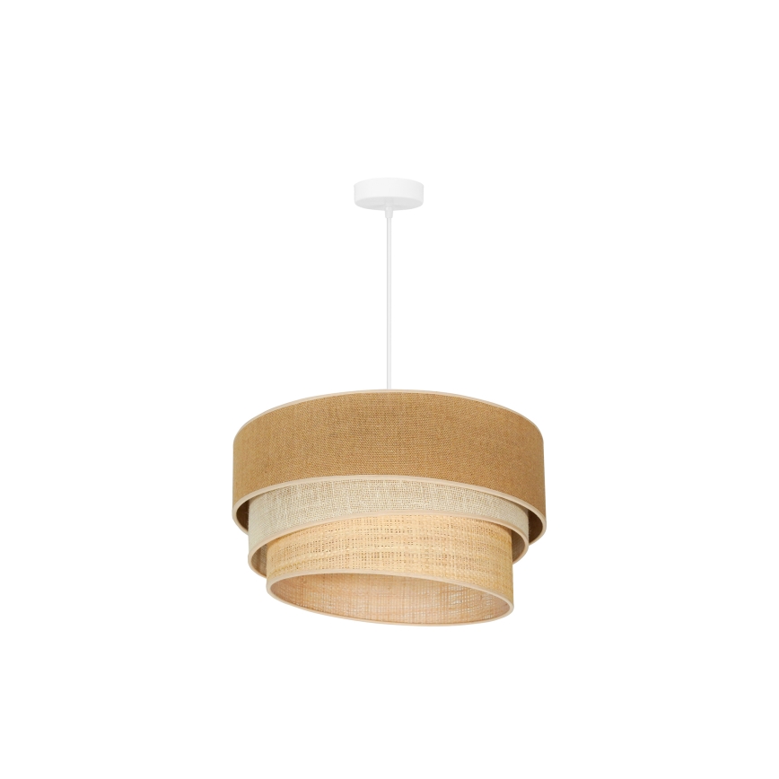 Duolla - Żyrandol na lince YUTE TRIO 1xE27/15W/230V śr. 45 cm brązowy/szary/beżowy