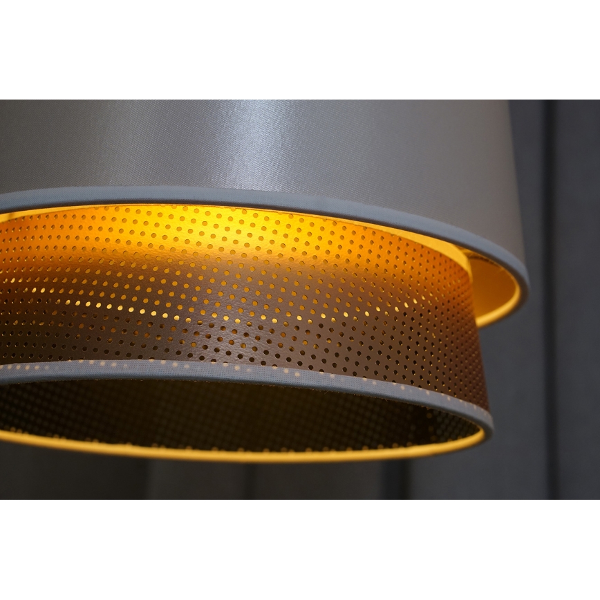 Duolla - Żyrandol natynkowy BELL SHINY 1xE27/15W/230V śr. 25 cm biały/miedziany