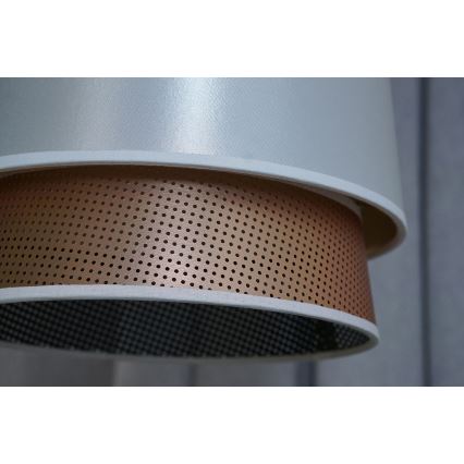 Duolla - Żyrandol natynkowy BELL SHINY 1xE27/15W/230V śr. 25 cm biały/miedziany