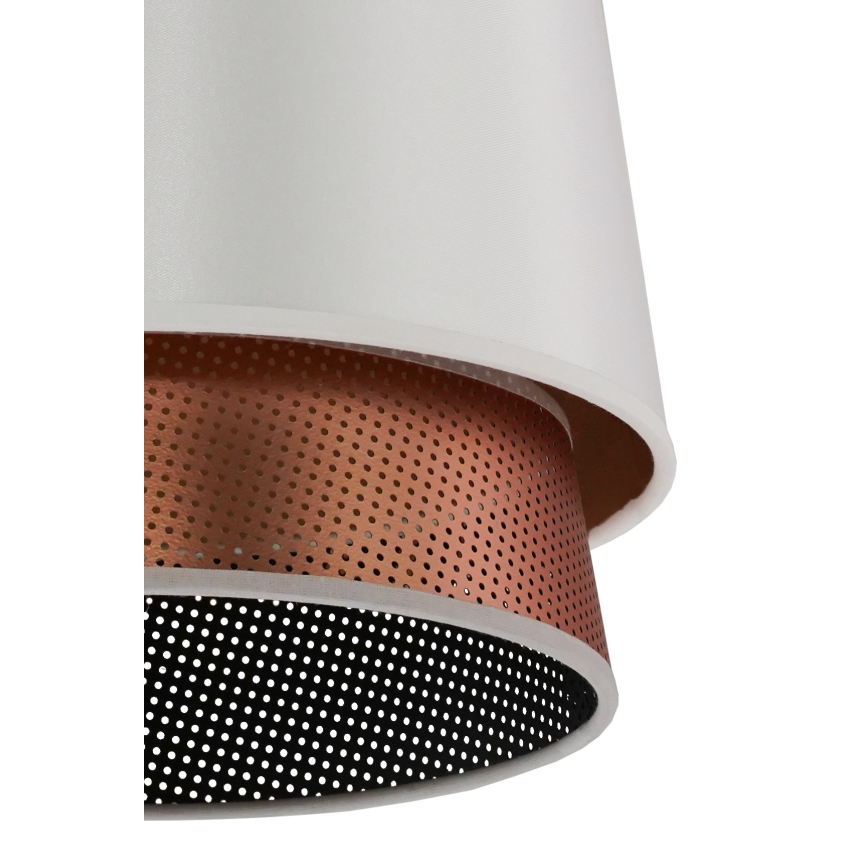 Duolla - Żyrandol natynkowy BELL SHINY 1xE27/15W/230V śr. 25 cm biały/miedziany