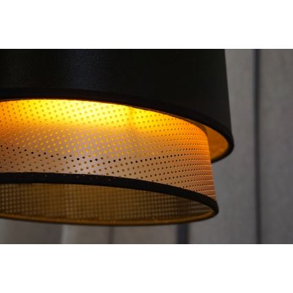 Duolla - Żyrandol natynkowy BELL SHINY 1xE27/15W/230V śr. 25 cm czarny/miedziany