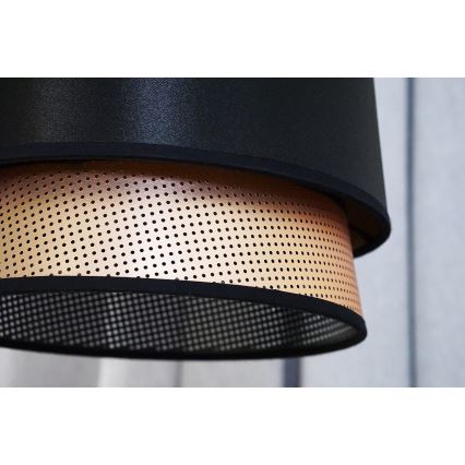 Duolla - Żyrandol natynkowy BELL SHINY 1xE27/15W/230V śr. 25 cm czarny/miedziany