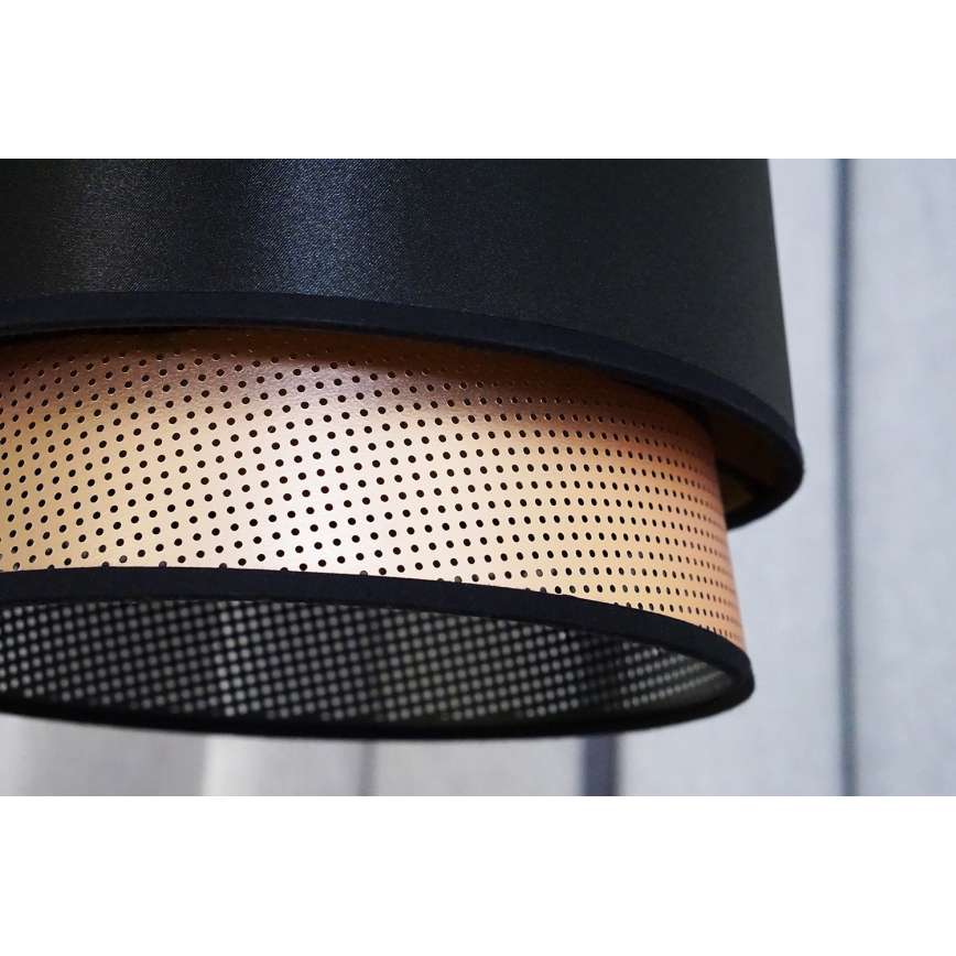 Duolla - Żyrandol natynkowy BELL SHINY 1xE27/15W/230V śr. 25 cm czarny/miedziany
