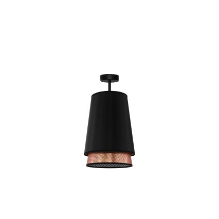 Duolla - Żyrandol natynkowy BELL SHINY 1xE27/15W/230V śr. 25 cm czarny/miedziany