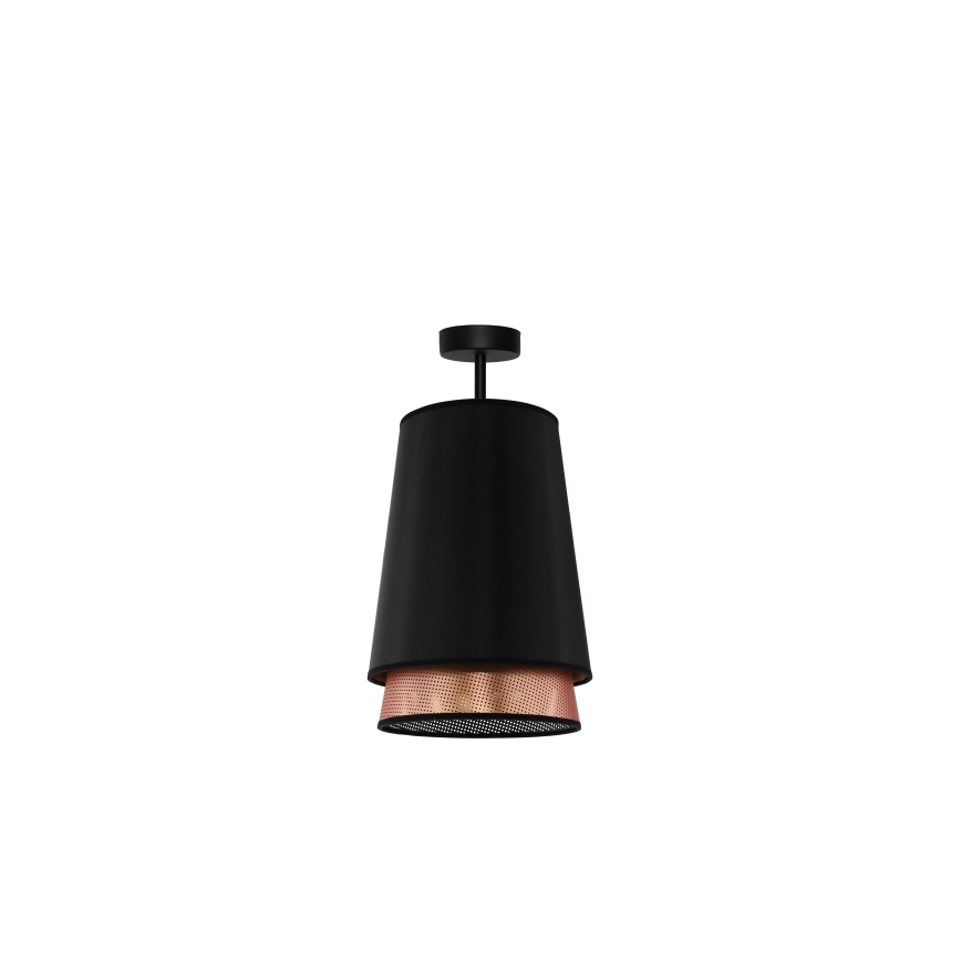 Duolla - Żyrandol natynkowy BELL SHINY 1xE27/15W/230V śr. 25 cm czarny/miedziany