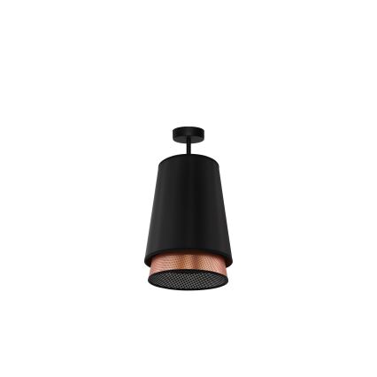 Duolla - Żyrandol natynkowy BELL SHINY 1xE27/15W/230V śr. 25 cm czarny/miedziany