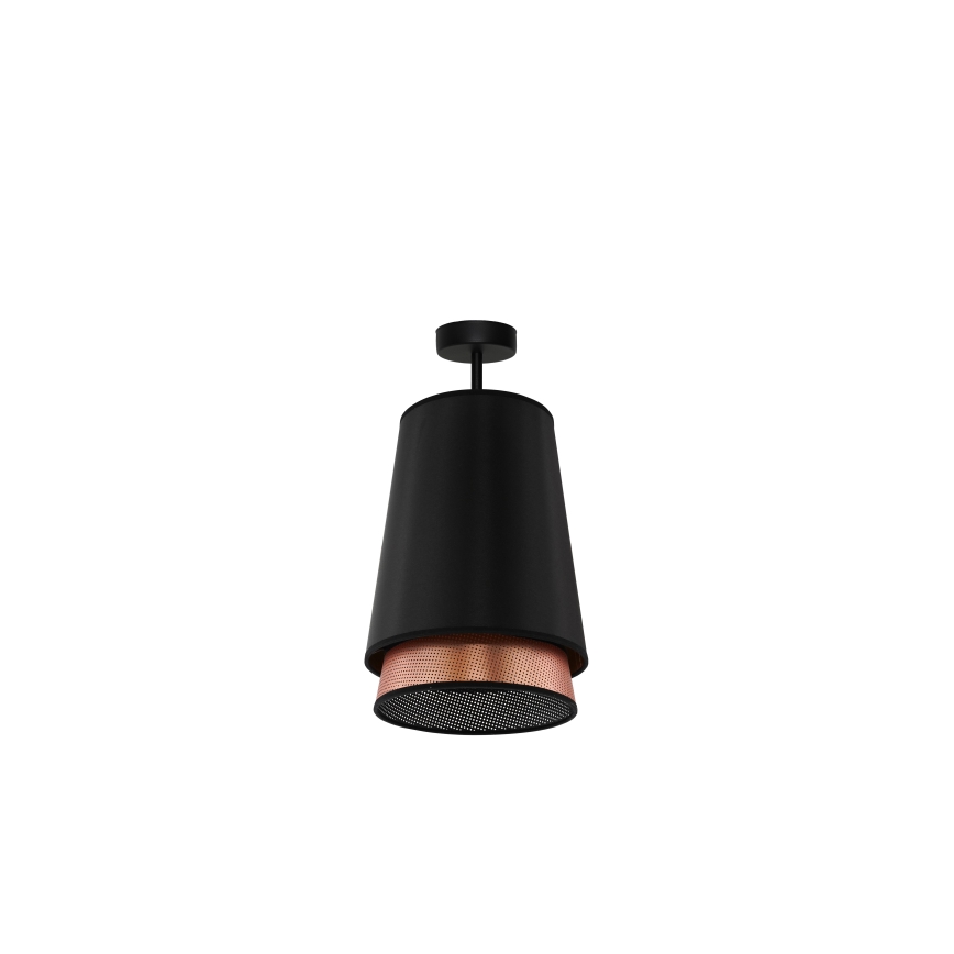 Duolla - Żyrandol natynkowy BELL SHINY 1xE27/15W/230V śr. 25 cm czarny/miedziany