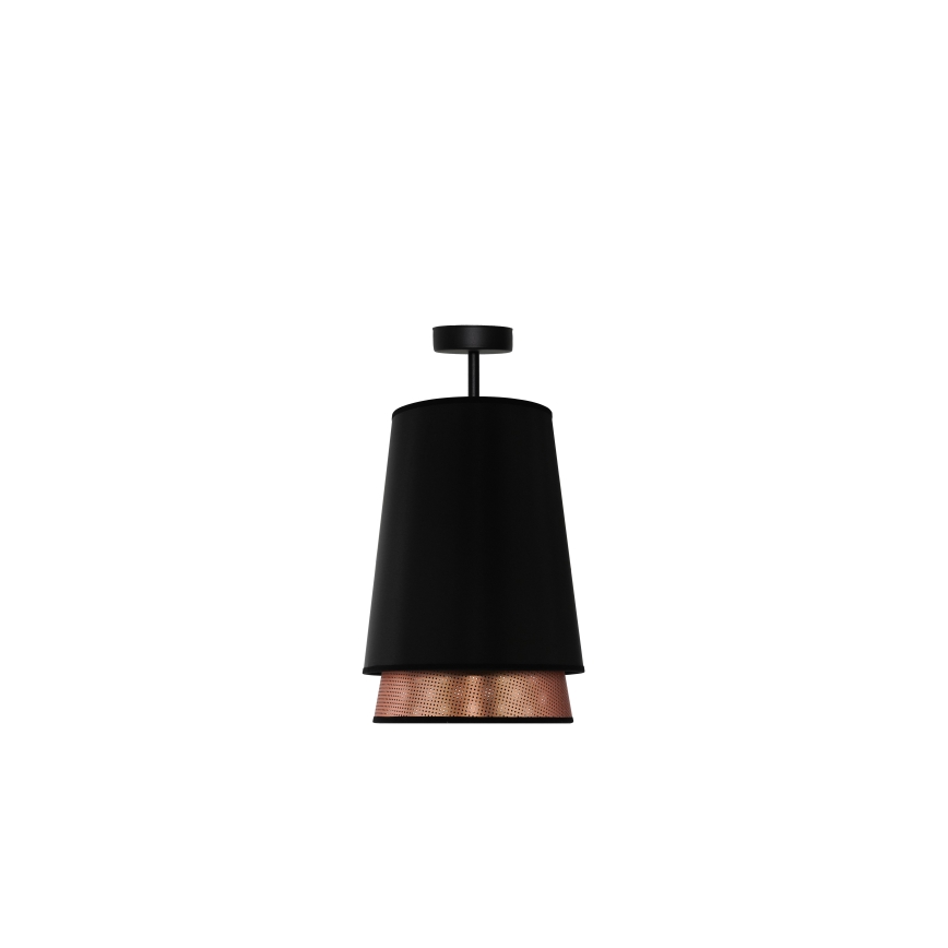 Duolla - Żyrandol natynkowy BELL SHINY 1xE27/15W/230V śr. 25 cm czarny/miedziany