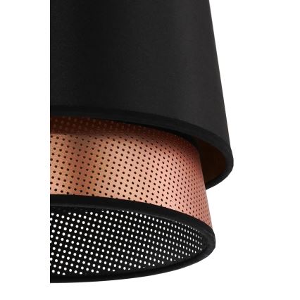 Duolla - Żyrandol natynkowy BELL SHINY 1xE27/15W/230V śr. 25 cm czarny/miedziany