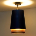 Duolla - Żyrandol natynkowy BELL SHINY 1xE27/15W/230V śr. 25 cm niebieski/miedziany