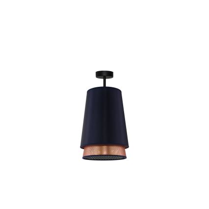 Duolla - Żyrandol natynkowy BELL SHINY 1xE27/15W/230V śr. 25 cm niebieski/miedziany