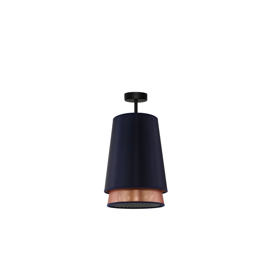 Duolla - Żyrandol natynkowy BELL SHINY 1xE27/15W/230V śr. 25 cm niebieski/miedziany